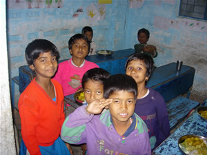 Children in their classroom