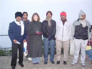 Jacky with some of her men at Tiger Hill