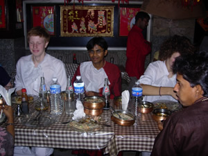 The lads were very worried about getting food on their Punjabis